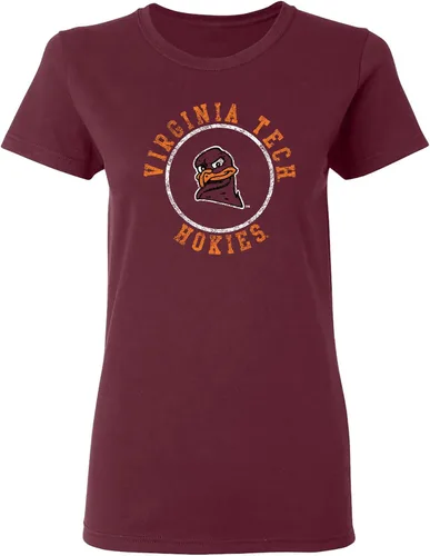 Vista 12 de NCAA - Camiseta para mujer, diseño de círculo envejecido, color del equipo, universidad