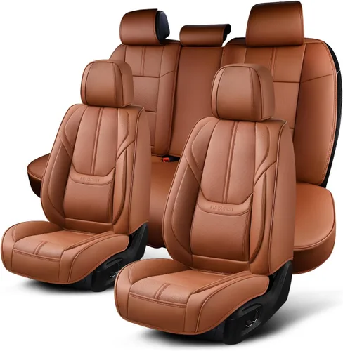 Vista 18 de Fundas de Asiento de Automóvil Accesorios Asiento Delantero Protector de Cojín de Cuero Transpirable Impermeable Funda de Asiento para Automóviles
