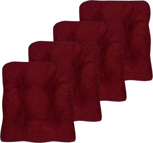Vista 14 de Sweet Home Collection - Cojín de espuma de memoria triturada para silla premium, con capitoné, parte trasera de goma antideslizante con micropuntos