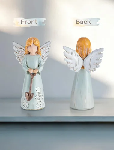 Vista 8 de Regalos de jardinería para mujeres: regalos para mujer jardinera - Figura de ángel de jardín regalos para amantes de las plantas - Regalos