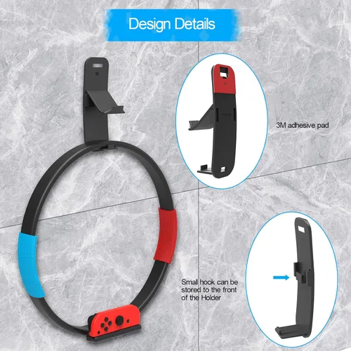 Vista 3 de Wall Hanger For Switch Ring Con and Pro Controller,JDDWIN P5PS4PS3Xbox Series SXXbox 360Xbox OneSXElite Controller Hanger,Ring fit Hanger,Wall Hook