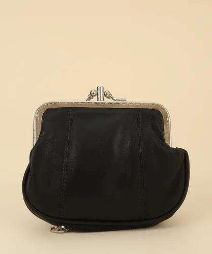 Vista 2 de Leatherboss - Cartera de piel auténtica con doble marco y bolsillo con cremallera