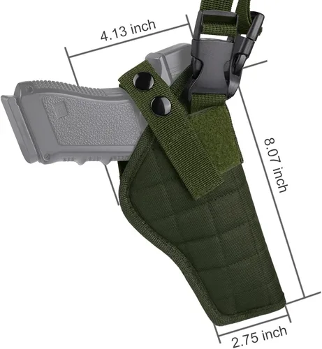 Vista 6 de Funda de hombro Xaegistac Airsoft Funda de hombro vertical general ajustable para la mayoría de tipos de pistolas Durable Airsoft Holsters