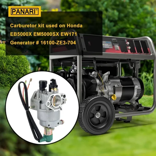 Vista 2 de Carburador Panari EB3500 para generador Honda EM5000SX EB3500X EB5000X EM3500X EB3800X EM3800SX EM3500SX EG5000X EM5000X EW140 Piezas con filtro