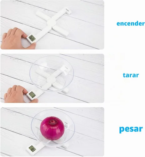 Vista 2 de Báscula de alimentos portátil, báscula de viaje para alimentos, pequeña báscula digital plegable de cocina para alimentos, báscula de bolsillo mini