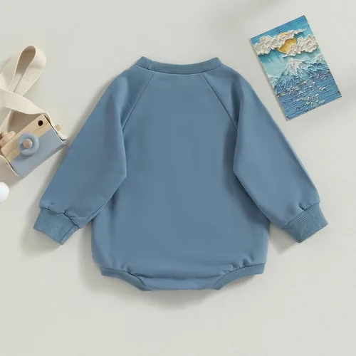Vista 4 de Sudadera de gran tamaño para bebé, niña, niño, suéter de manga larga, con burbujas
