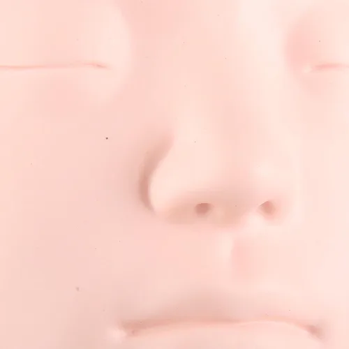 Vista 6 de Cabeza de maniquí de práctica de maquillaje, cabeza de práctica de tacto suave, modelo de práctica de micro cuchilla, para pestañas, injerto