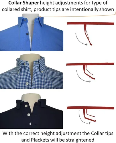 Vista 4 de Modeladora de cuello Selecciona la talla de tu cuello de camisa El sistema original de soporte ajustable para cuello de camisa