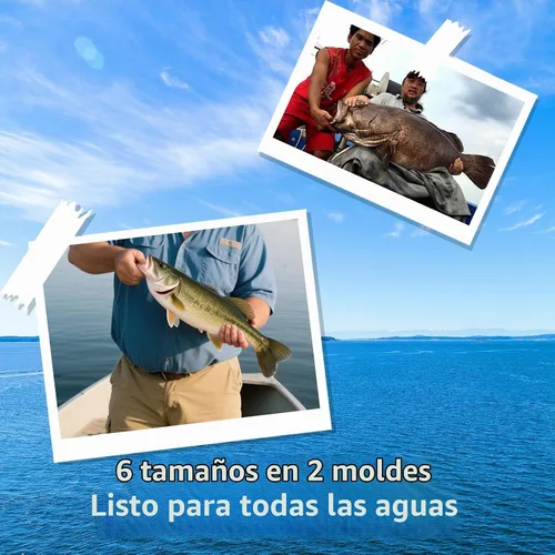 Vista 7 de Dr.Fish Molde de fregadero de banco con 5 cavidades para 1/2/3 oz, 3 cavidades para 4/5/6oz sin mango, moldes de peso para manualidades de pesca