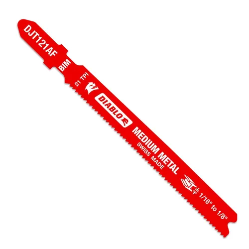 Vista 9 de Diablo Hoja de sierra caladora de dientes de carburo, ideal para terrazas compuestas, madera y PVC, vástago en T, 4 pulgadas de largo, 5/7-TPI
