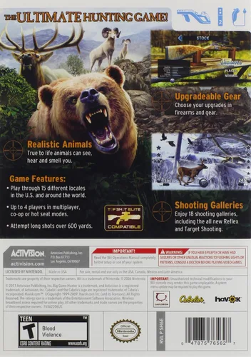 Vista 2 de Cabela's Big Game Hunter 2012 SAS - Nintendo Wii