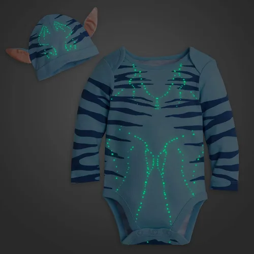 Vista 2 de Disney Na'vi - Conjunto de body y gorro para bebé Pandora El mundo de Avatar 12-18 meses