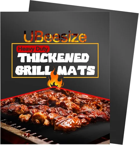 Vista 19 de UBeesize Rollo de Alfombrillas para Parrilla de 13 x 90 Pulgadas para Parrilla al Aire Libre - Tapete de Parrilla BBQ Antiadherente de Servicio