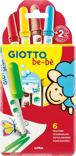 Vista 3 de Giotto Be-bè 469800 – Caja de 6 marcadores Maxi para los más pequeños