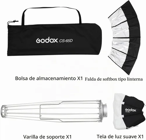 Vista 6 de Godox CS-65D - Caja de luz de linterna, de instalación rápida de 65cm