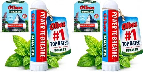 Vista 10 de Olbas Inhalador de aromaterapia, inhalador de aceite esencial con aceites naturales, 1 paquete de 285 mg, inhalador nasal de tamaño bolsillo