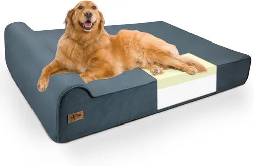 Vista 15 de Sytopia Camas ortopédicas para perros grandes, sofá de espuma viscoelástica extra gruesa de 7 pulgadas para perros mayores y grandes daneses