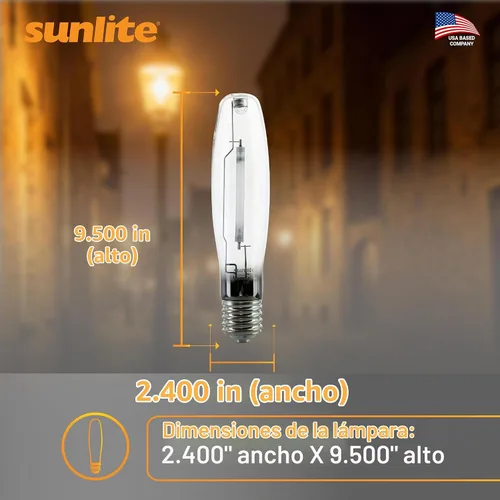 Vista 3 de Sunlite 03634-SU LU250/MOG - Bombilla de sodio de alta presión de 250 W, base Mogul (E39), código ANSI S50, 28000 lúmenes, 24000 horas de vida