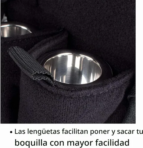 Vista 5 de Protec Bolsa de boquilla de trombón doble con cierre de cremallera