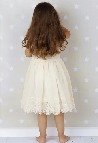 Vista 3 de Bow Dream Vestido para niñas de encaje con flores
