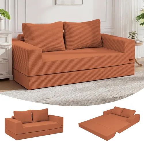 Vista 11 de COMAX Sofá cama futón, sofá cama convertible, sofás plegables sin hueso