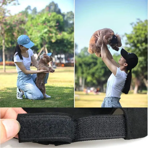 Vista 4 de Pets Outing - Gorras de béisbol para padres e hijos, visera de ocio para perros pequeños y gatos y tamaño libre, sombrero de protección solar
