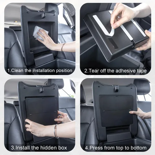 Vista 6 de PIMCAR Organizador oculto de consola central para Honda Pilot 2023-2025, 2024-2026 Honda Ridgeline/Passport Caja de almacenamiento oculta