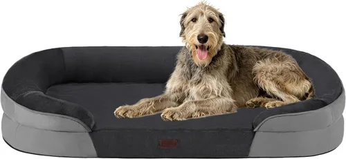Vista 24 de Dwanton - Cama ortopédica para perros medianos con espuma de gel de memoria, sofá impermeable para perros, cama lavable para mascotas con cojín