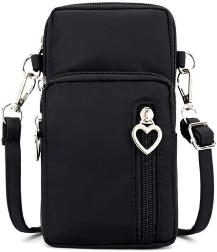 Vista 4 de Pequeña bolsa cruzada para teléfono celular, cartera para iPhone 13, 14, 15 Pro, Galaxy S23, S24, S22, S21, Pixel 8, 7a, 6