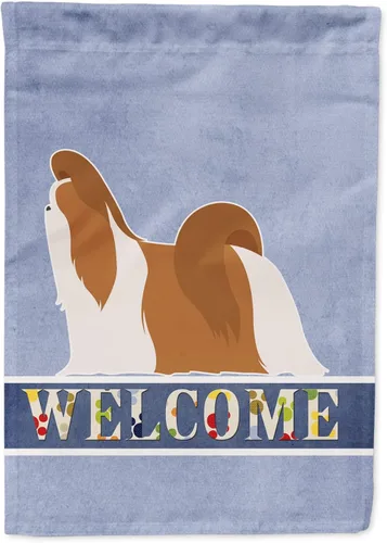 Vista 180 de Caroline's Treasures BB5552GF Affenpinscher Bandera de bienvenida para jardín, bandera decorativa para patio exterior, patio, parterres