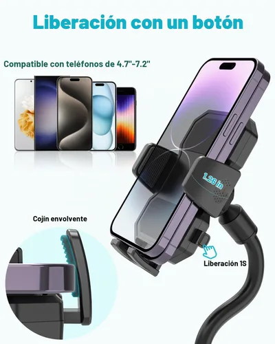 Vista 4 de Soporte de teléfono para cochecito, soporte de teléfono celular