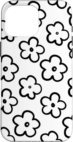 Vista 18 de Funda para iPhone 11 Pro Max con diseño de flores silvestres en blanco y negro