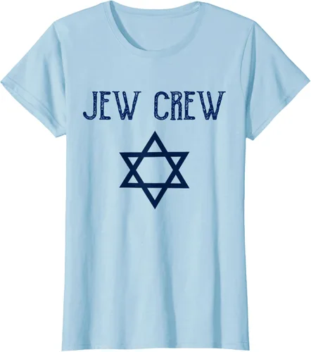 Vista 31 de Camiseta Jew Crew Jewish Star, gris, S