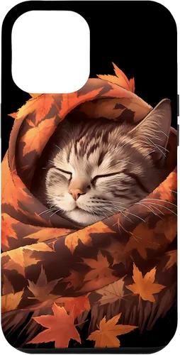 Vista 24 de Funda para iPhone 13 American Shorthair Cat Kitten Autumn Fall Leaves Case