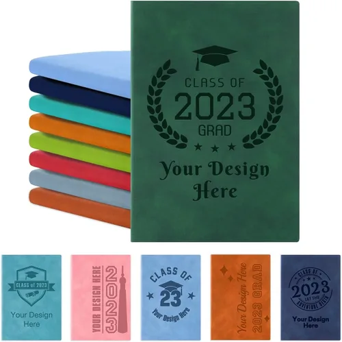 Vista 9 de Cuaderno personalizado de cuero diario con grabado con nombre y texto para mujeres y hombres, 192 páginas, regalo personalizado de cumpleaños