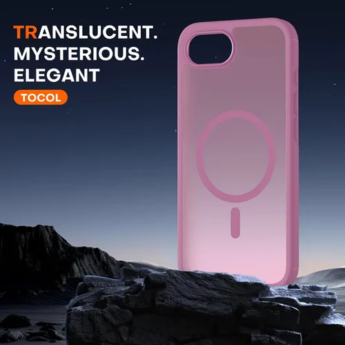 Vista 802 de TOCOL Funda para iPhone 11, compatible con Magsafe, protección completa de cámara, imanes integrados, protección contra caídas, funda translúcida