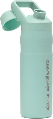 Vista 2 de Quiksilver Botella de agua de acero inoxidable de 24 onzas, vaso con aislamiento de boca ancha con gancho para mosquetón, acero 18/8, frío las 24