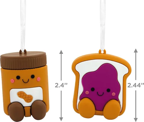Vista 4 de Hallmark Better Together - Adornos magnéticos de Navidad con mantequilla de maní y gelatina, juego de 2