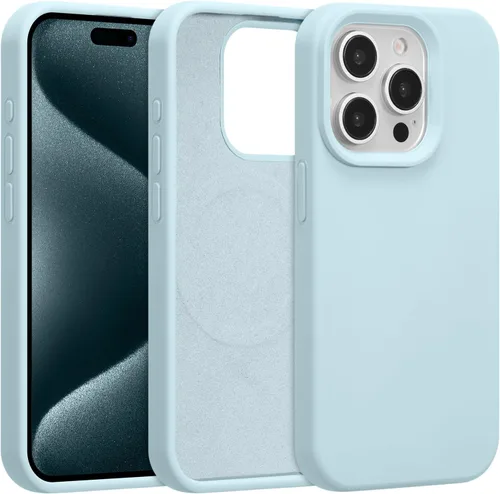 Vista 243 de Funda magnética de silicona para iPhone 13 Pro, color blanco antiguo [Compatible con Magsafe] [Forro de microfibra suave antiarañazos], funda