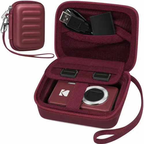 Vista 16 de Funda para cámara digital KODAK PIXPRO FZ55/FZ45/FZ53/FZ43 de 16 MP, bolsa de almacenamiento de viaje con bolsillo de malla para baterías, cables