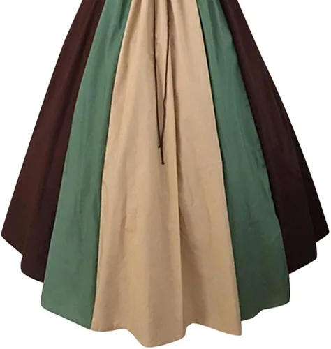 Vista 2 de Acrelis Vestido de baile victoriano para Momen, vestidos renacentistas con corsé, disfraz de hada campesina de Halloween, vestido de manga acampanada