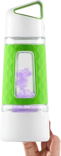 Vista 7 de Fruition - Botella de agua con infusor de frutas, cesta de infusión instantánea para frutas y té, duradera, a prueba de fugas, capacidad de 20 Rosado
