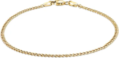 Vista 10 de Tobilleras de oro de 14 quilates para mujer, tobilleras planas de 14 quilates y 10 pulgadas, cadena cubana, cadena fígaro, cadena de clip, cadena