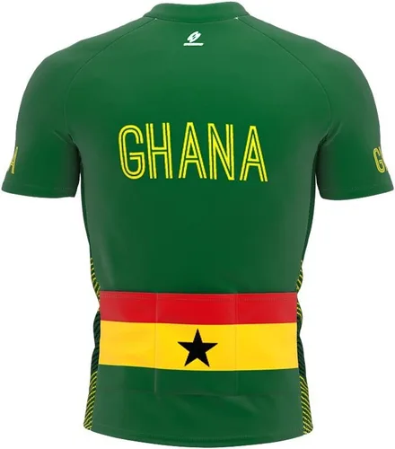 Vista 3 de Ghana - Maillot de ciclismo de manga corta con cremallera completa para hombre