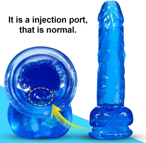 Vista 5 de Consolador de Ventosa Azul - Consolador Grande Realista de 8.2 Pulgadas, Juguete Sexual para Adultos con Ventosa, Adecuado para Mujeres/Hombres/Gay