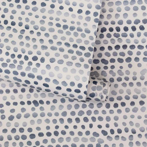 Vista 6 de Tempaper Blue Moon Moire Dots - Papel tapiz removible para despegar y pegar, 20.5 pulgadas x 9 pies, fabricado en los Estados Unidos