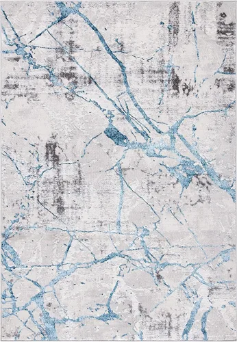 Vista 41 de SAFAVIEH Amelia Collection - Alfombra decorativa de 2 x 4 pies, gris y negro, diseño abstracto moderno, no desprende pelusa y de fácil cuidado