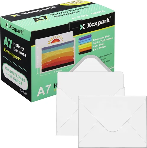 Vista 14 de Xxcxpark 100 unidades de sobres de invitación imprimibles A6 4.75x6.5 pulgadas, sobres autoadhesivos de 120GSM de papel kraft marrón