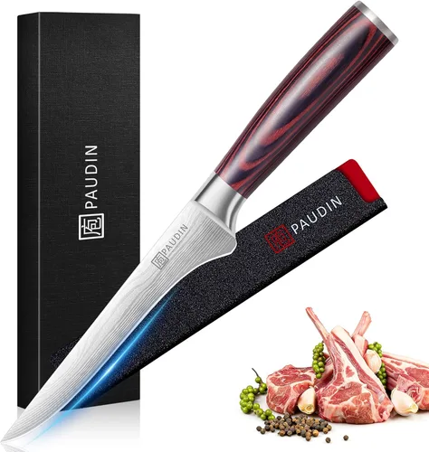 Vista 11 de PAUDIN Cuchillo de pelar, cuchillo de fruta de 3.5 pulgadas, cuchillo de pelar forjado de acero inoxidable de alto carbono 5Cr15Mov, cuchillo