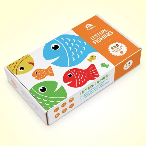 Vista 7 de Coogam Juego de Pesca Magnética de Madera, Juguete de Habilidad Motora Fina, Rompecabezas de Clasificación de Colores del Alfabeto ABC, Jugueto